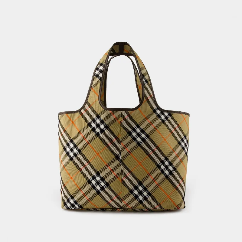 London Shopper Bag - Burberry - Cotton - Beige