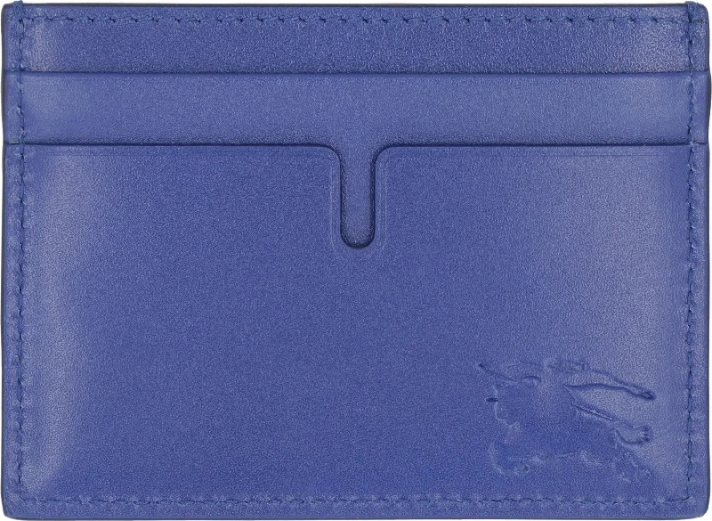 Men's Leather Card Holder in Blue | 8079465146765 Color B7323