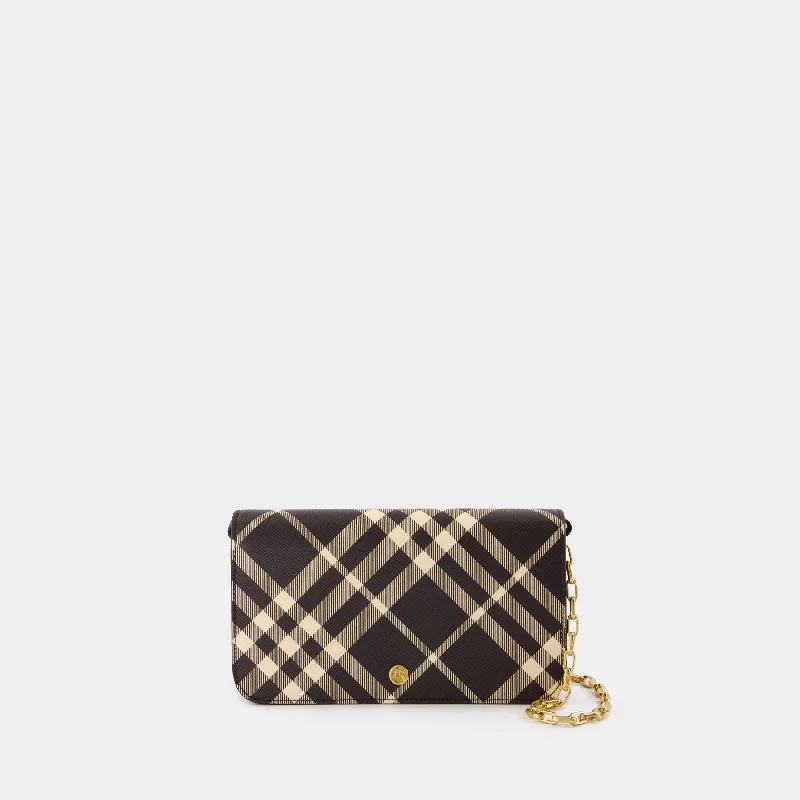 Bin Wallet On Chain - Burberry - Synthetic Leather - Black