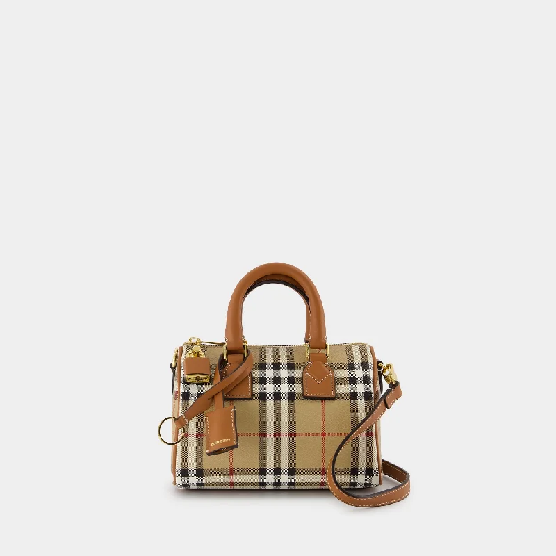 Mini Bowling Purse - Burberry - Synthetic Leather - Brown