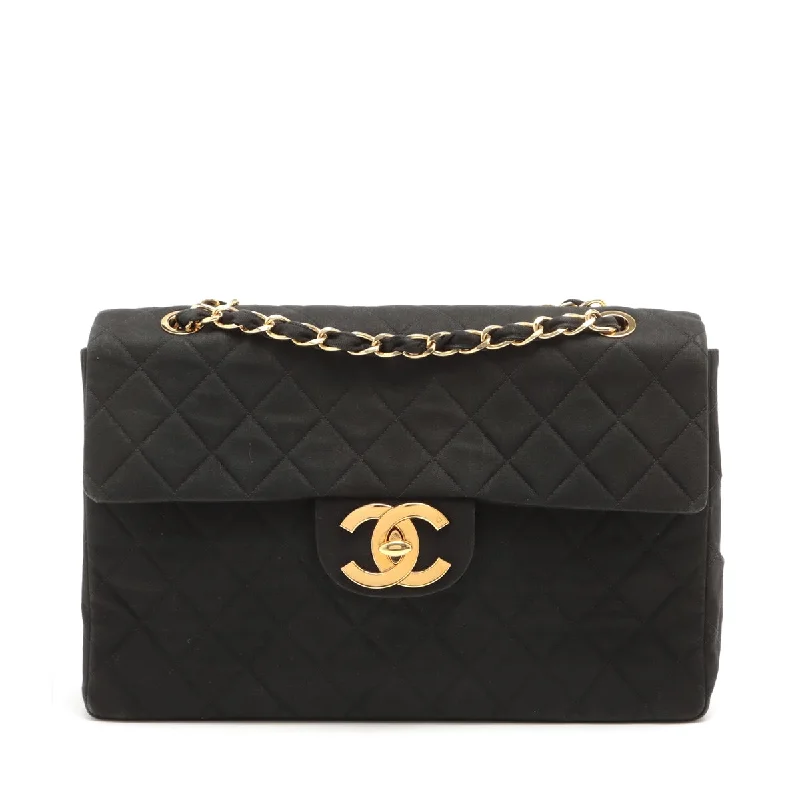 Chanel Decamatrasse Cotton Single Flap Double Chain Bag Black Gold  2nd