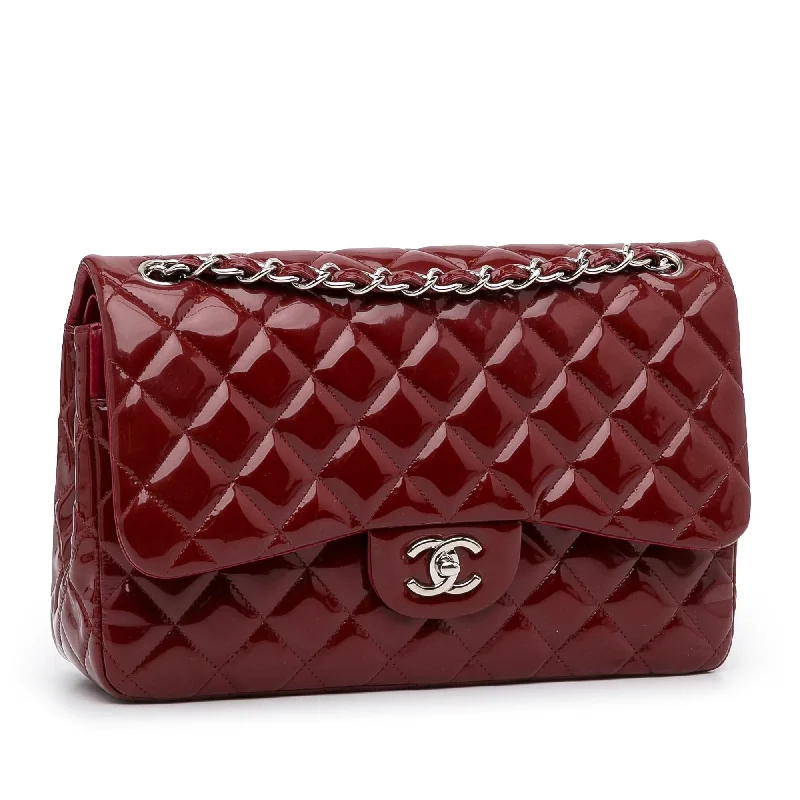 Chanel Jumbo Classic Patent Double Flap (fh31oX)