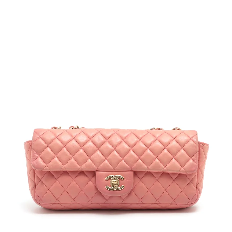 Chanel Lambskin  Chain Shoulder Bag Pink Gold