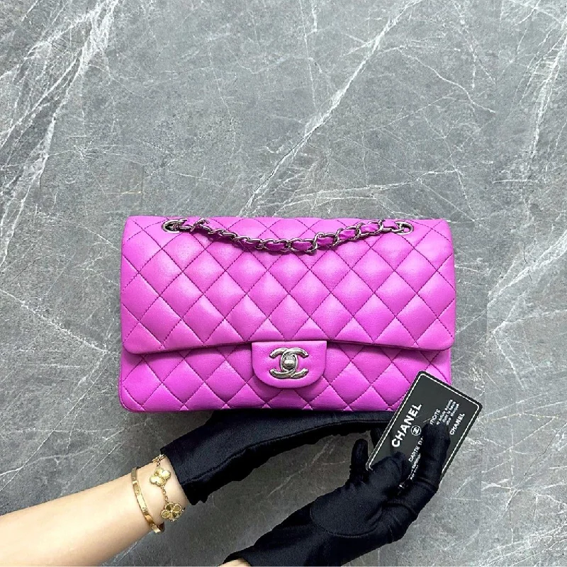 Double Flap Lambskin Violet SHW No 14