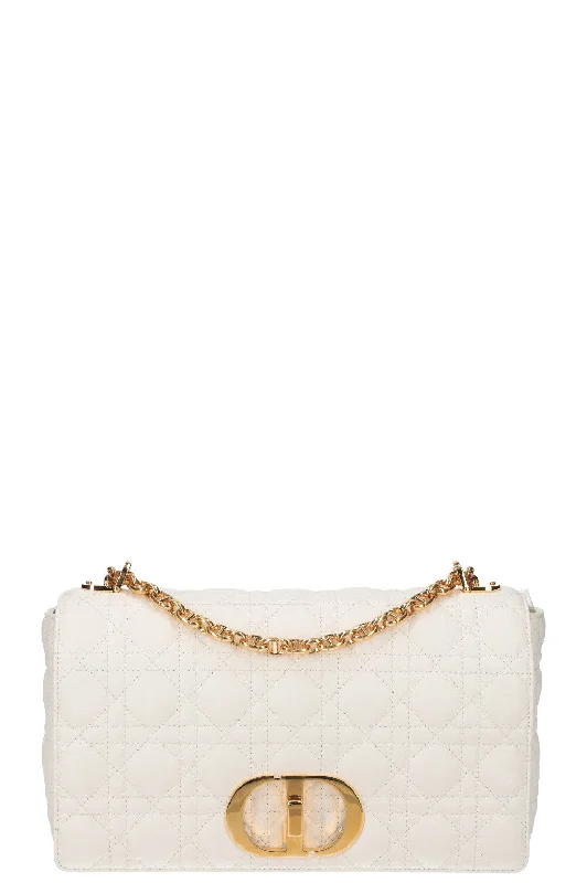 CHRISTIAN DIOR Large Caro Bag Cannage White