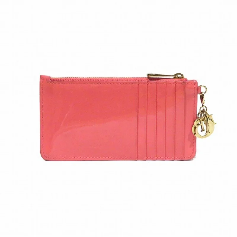 CHRISTIAN DIOR Dior Lady Cannage Card Holder Coin Purse Case Women's Accessory