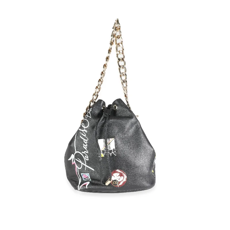 CHRISTIAN DIOR Limited Edition Black Calfskin Paradise Bubble Bag