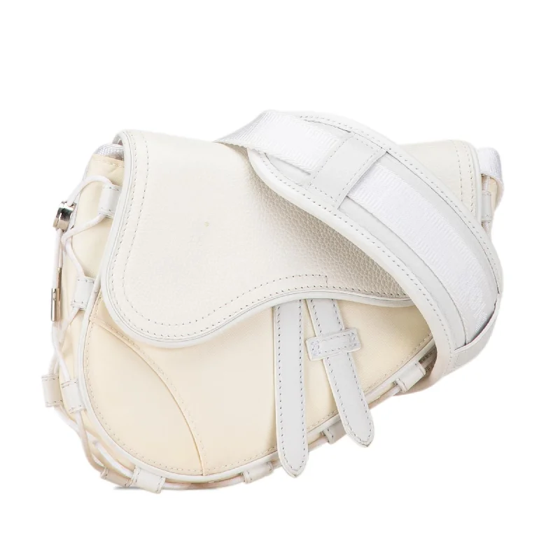 Dior Sacai Technical Fabric and Leather Saddle Bag (CkqzIJ)