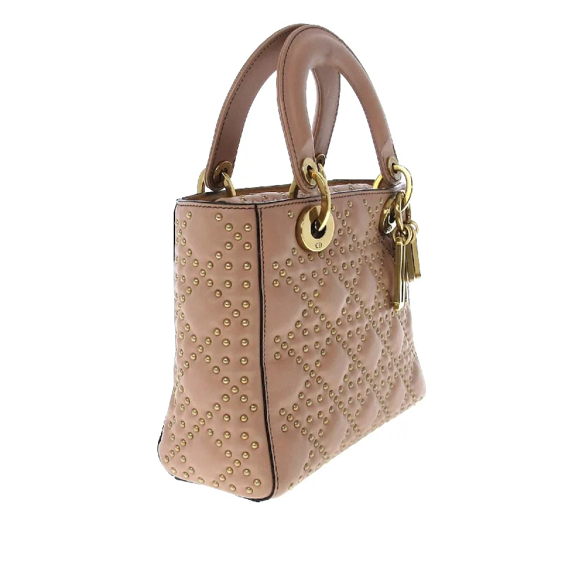 Dior Small Cannage Supple Lady Dior Studded Leather Satchel (AKuaqA)