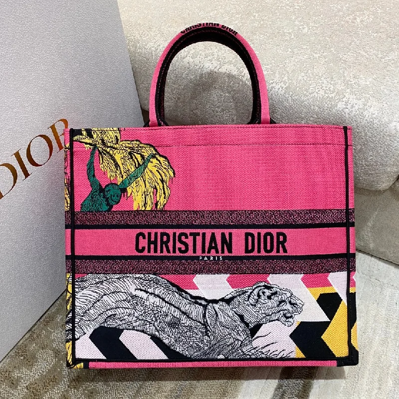 Christian Dior Large Book Tote Multicolor Toile de Jouy Zoom Pop Embroidery